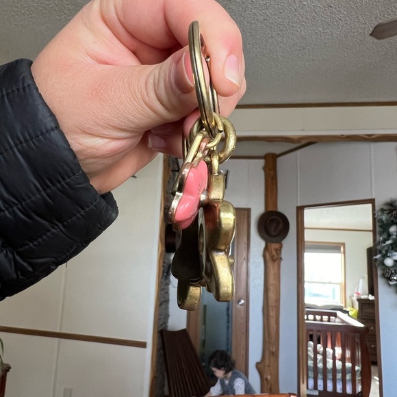 RARE Coach Wild Flower Turnlock Valet Key Fob Charms - Picture 11 of 14